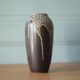 Vase signed Léon Pointu, ceramic vase with a glazed snake skin effect, Pottery Saint-Amand-en-Puisaye, collection.