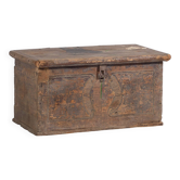 Antique solid wood chest (1830s) #34