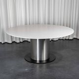 Round table with central barrel