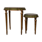 Hand-lacquered coffee tables, 1970s, set of 2