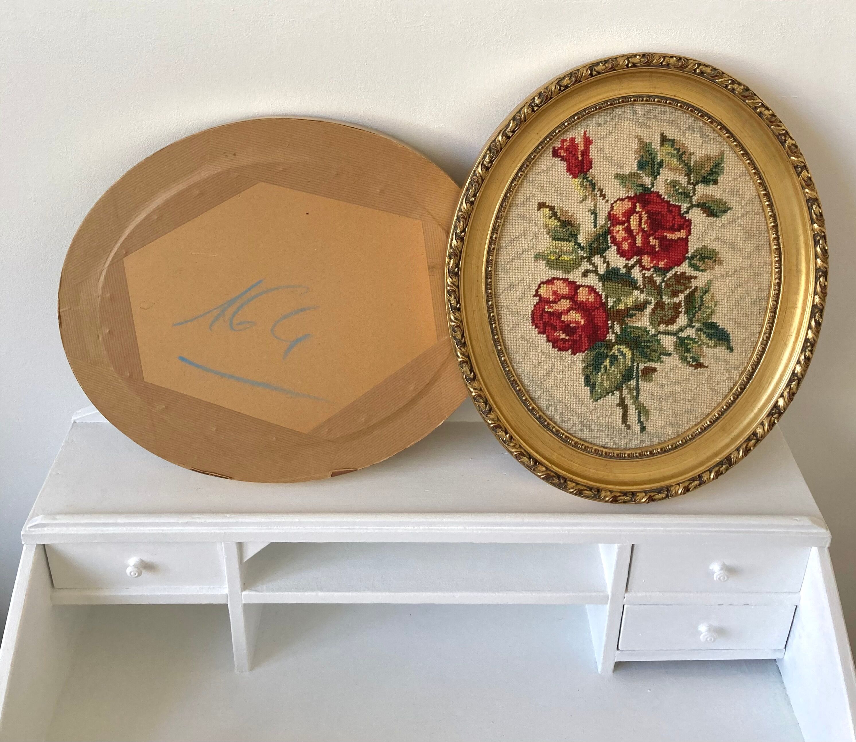 Canevas vintage motif roses