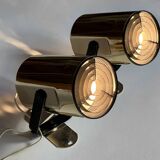 Paire d'appliques en métal doré "Orion" par Per Sundstedt pour Kosta Lampan, Suède années 1970