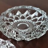 Cendrier verre vintage de collection ciselé