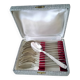 Set of 12 silver-plated coffee spoons in "shell" design.
