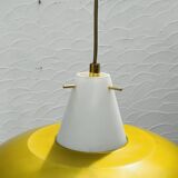 Suspension Philips vintage style Louis Kalff mustard