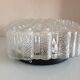 Square ceiling lamp in bulled glass 60/70s