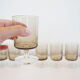 Lot of 11 Luminarc 1970 black smoked glass wine glasses