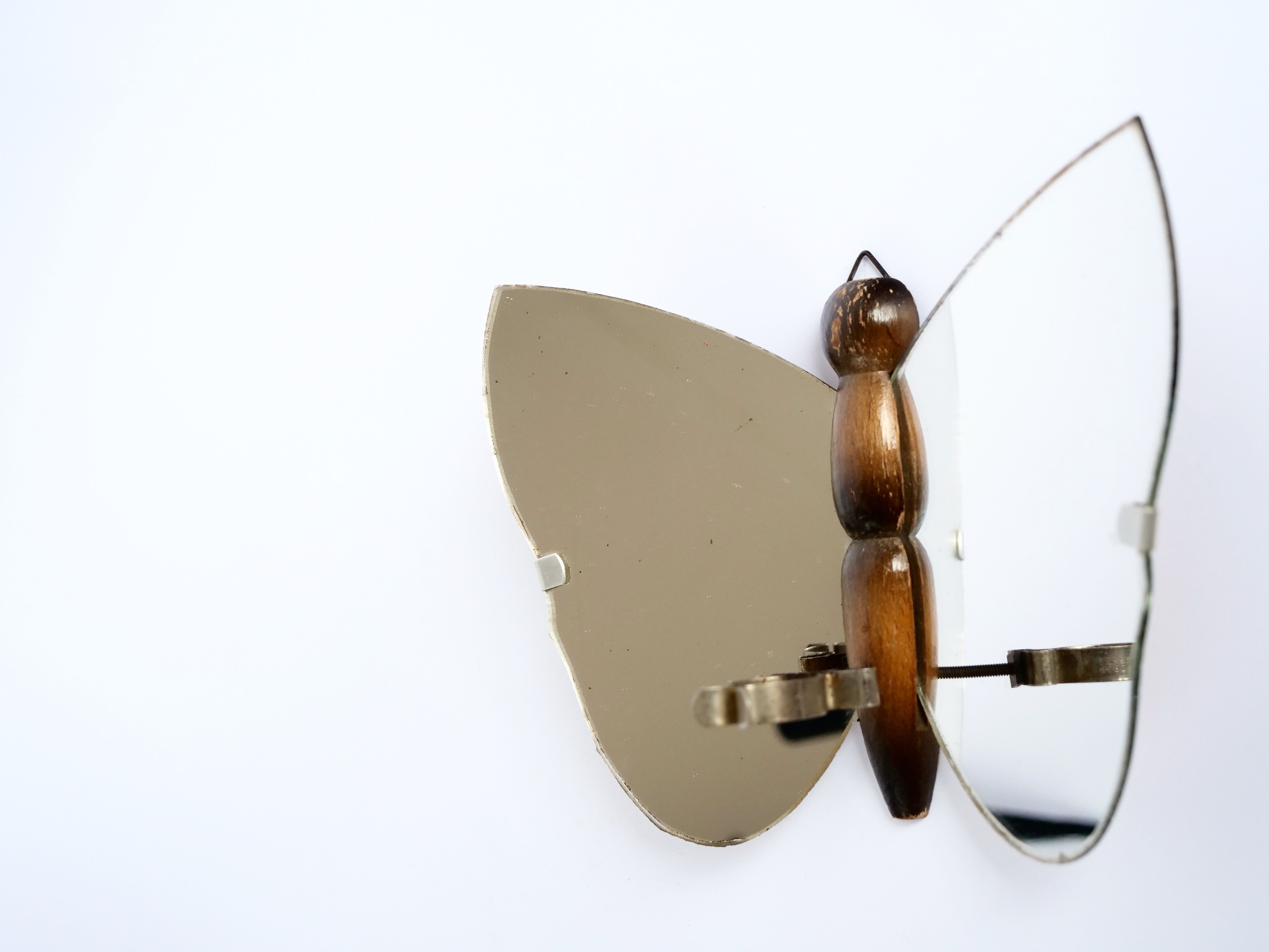 butterfly mirror photophore butterfly wall candlestick 18x15cm