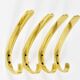 Up to four mid-century brass wall hooks by Herta Baller, Austria, 1950s.