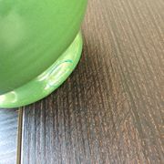 Pitcher ball in glazed green ceramic vintage 60s-70s