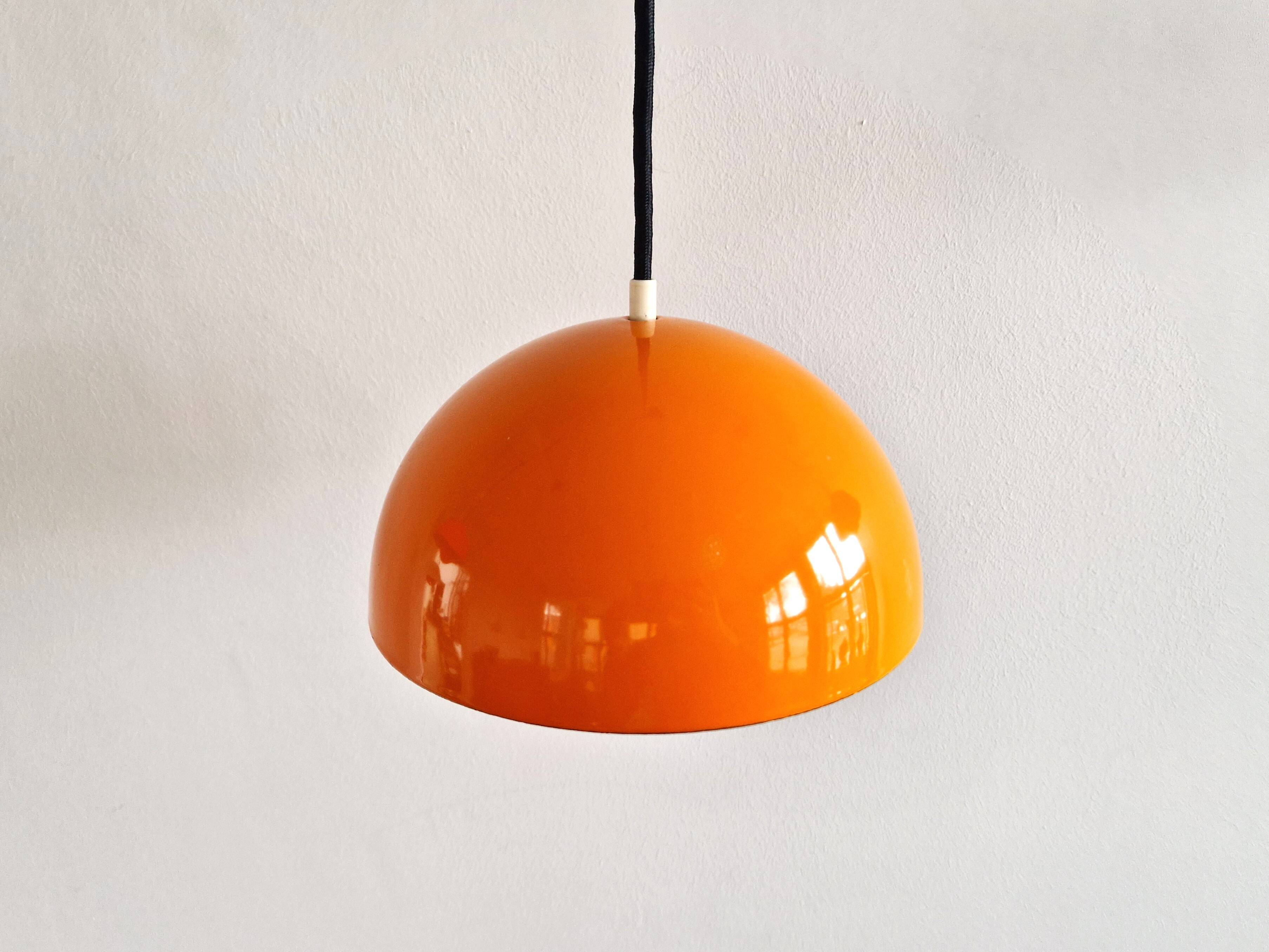 Orange Flowerpot pendant lamp by Verner Panton for Louis Poulsen, Denmark 1