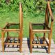 Pair of rattan and bamboo bedside tables