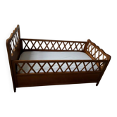 Vintage wooden baby cot from the 1960s.