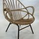 Chaise vintage en rotin par Dirk van Sliedregt Rohe Noordwolde 1960 aux Pays-Bas