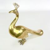 Brass peacock, mid-century