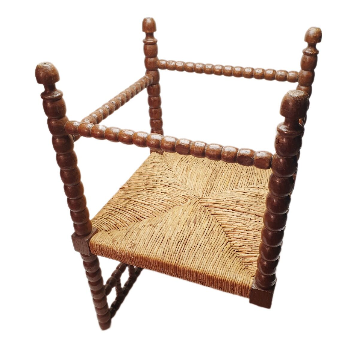 Corner armchair turned oak sitting mulched 50s