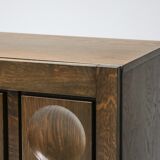 1970 oak graphic buffet