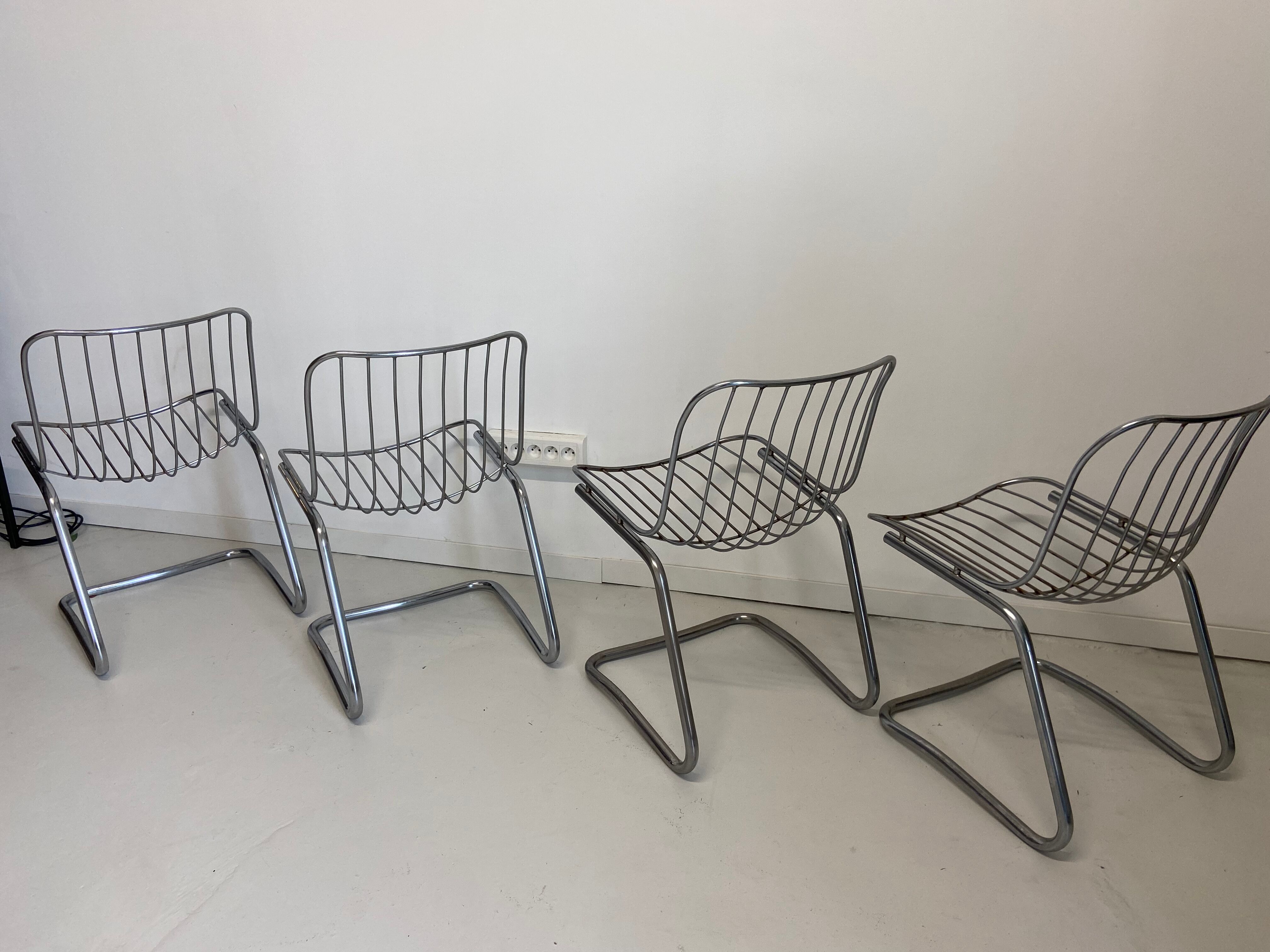 Rinaldi Gastone chairs in chrome