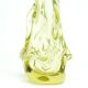 Vase postmoderne, verre jaune, Pologne, années 1970