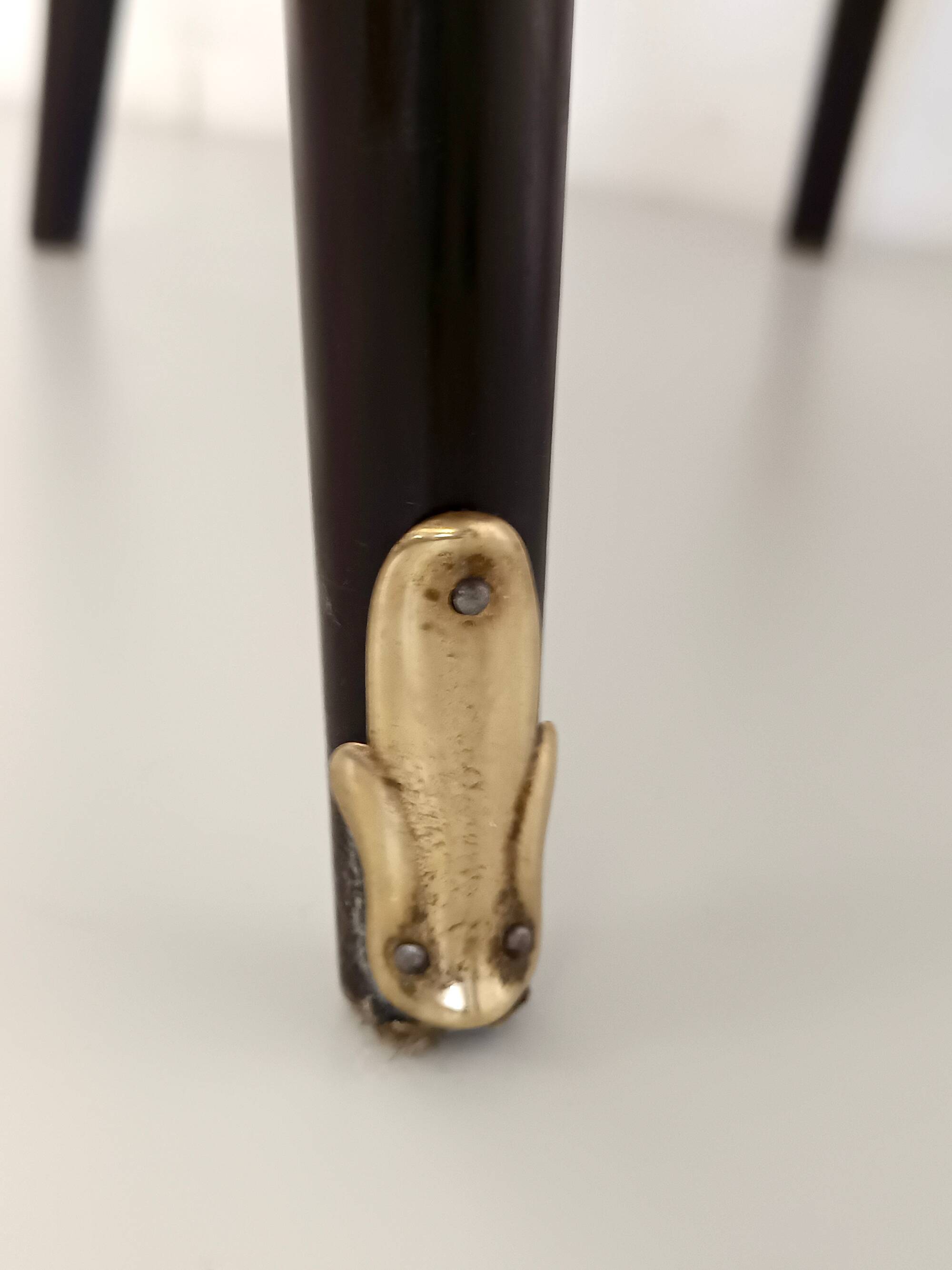 Set of Six Beige Skai Dining Chairs Ascr. to Melchiorre Bega, Italy