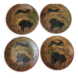 Ensemble de 4 assiettes - vallauris