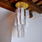 Pendant lamp "Leaves" by Mazzega in Murano glass, Italy, 1970