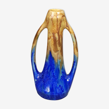 Vase en grès flammé & irisé de G. Méténier vers 1930/40