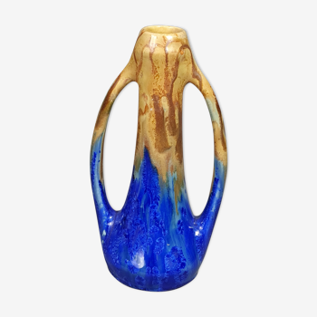 Vase in flamed & iridescent sandstone by G. Méténier