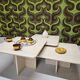 Set of 3 travertine nesting tables