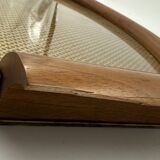 Mid-century wood and brass tray, Italy 1950s