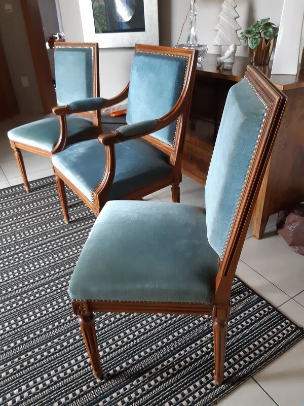 armchair and 2 louis XVI style chairs (beautiful XXèm execution)