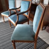 Fauteuil et 2 chaises style Louis XVI