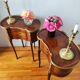 Pair of Louis XV style kidney-shaped bedside tables.