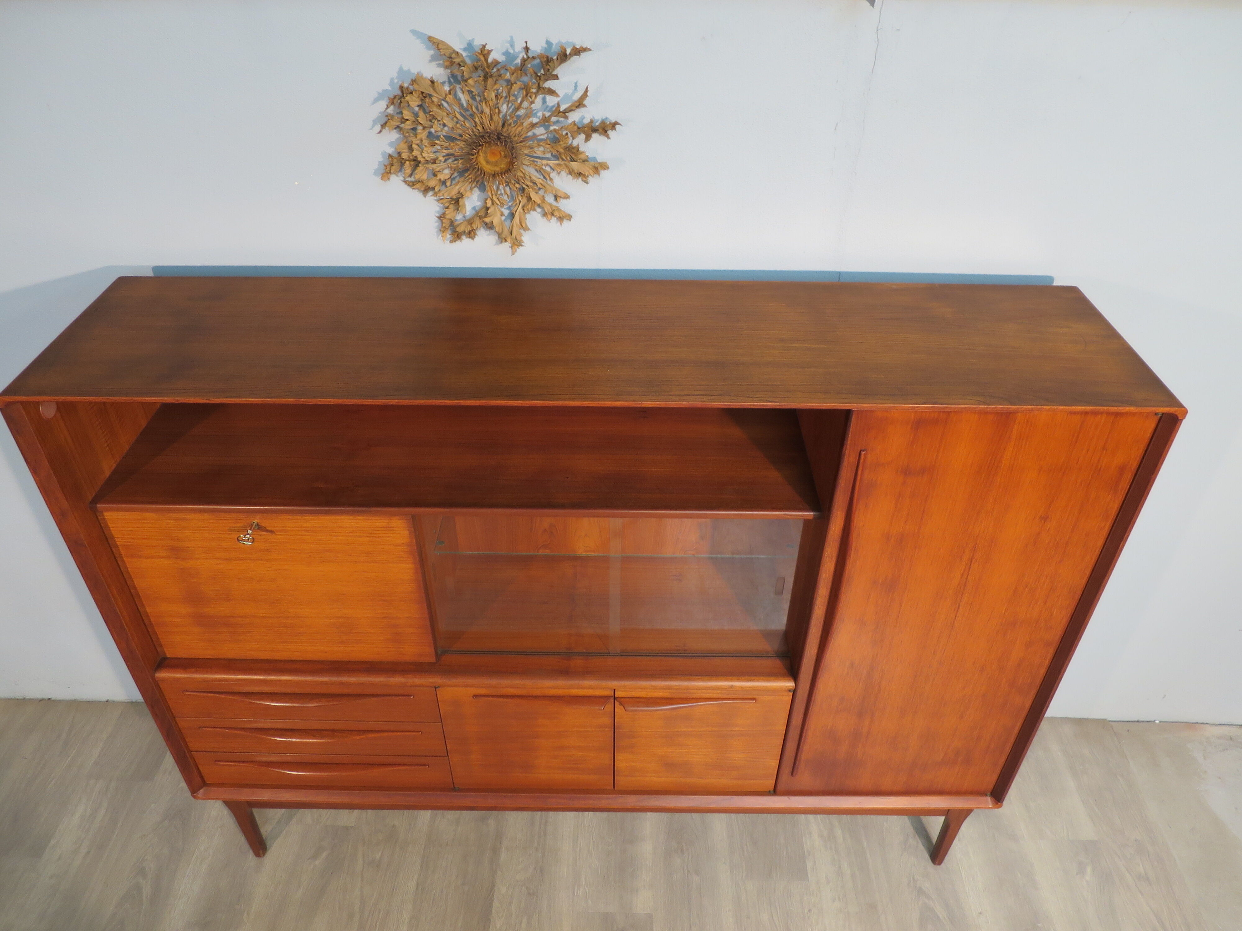 Scandinavian secretary of the 70s in teak