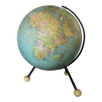 Globe terrestre Taride tripode année 1963