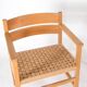 Pair of wooden and rope armchairs