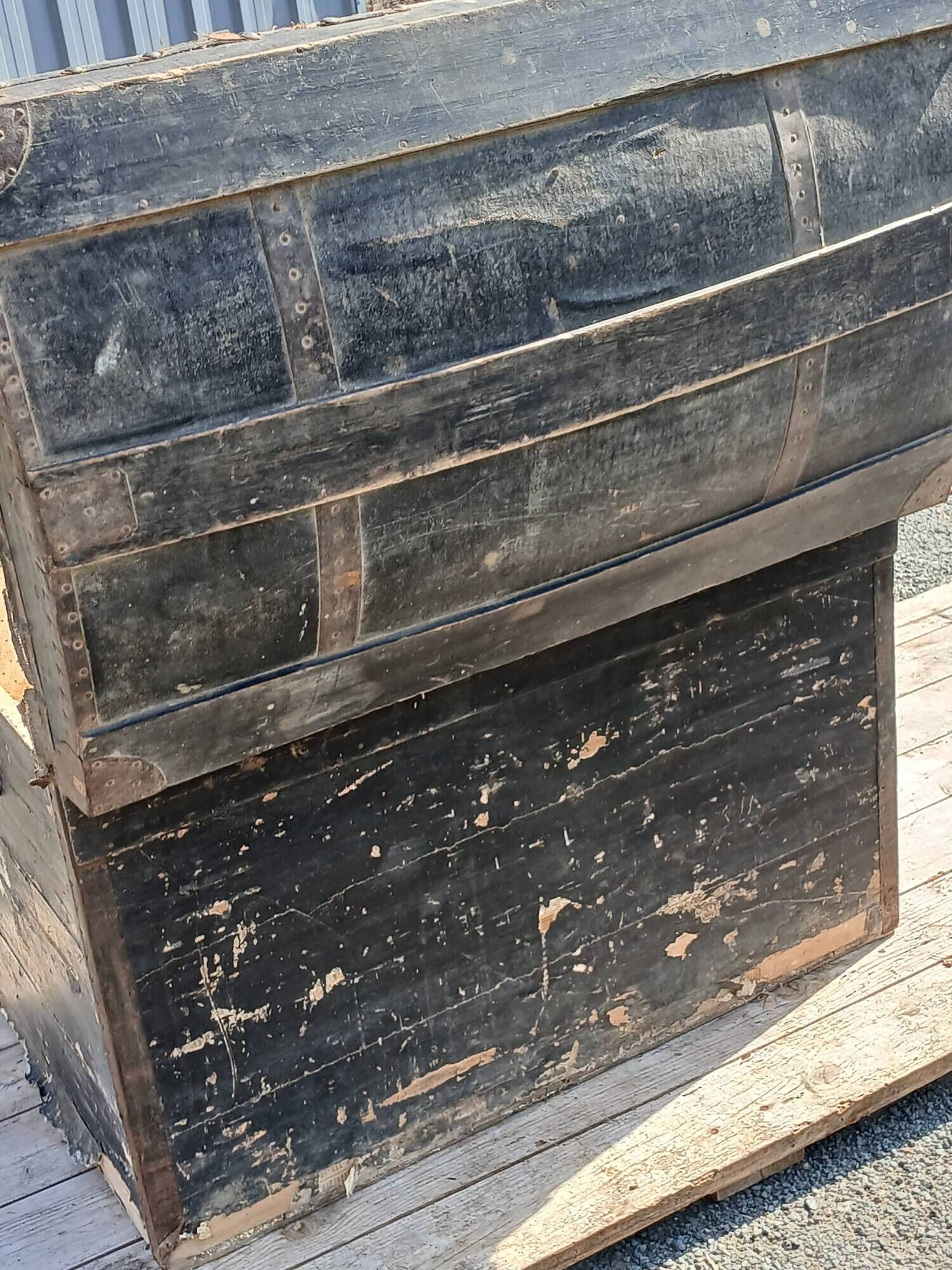 Malle Bombée Ph. Drevet Paris 1867 / Antique French Domed Trunk Napoleon II