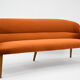 Canapé scandinave vintage Danemark années 1960 velours roux