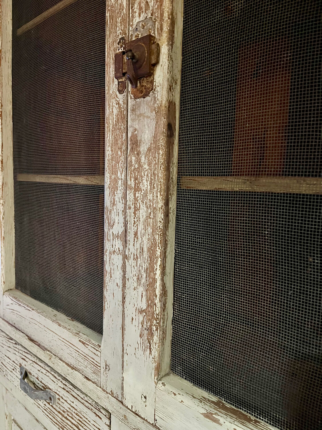 Buffet, dresser, pantry in patinated wood