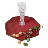 Small vintage crystal soliflore vase