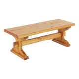 Small solid pine bench-coffee table from 1980’s, Sweden