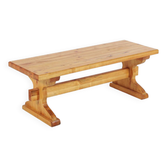 Small solid pine bench-coffee table from 1980’s, Sweden