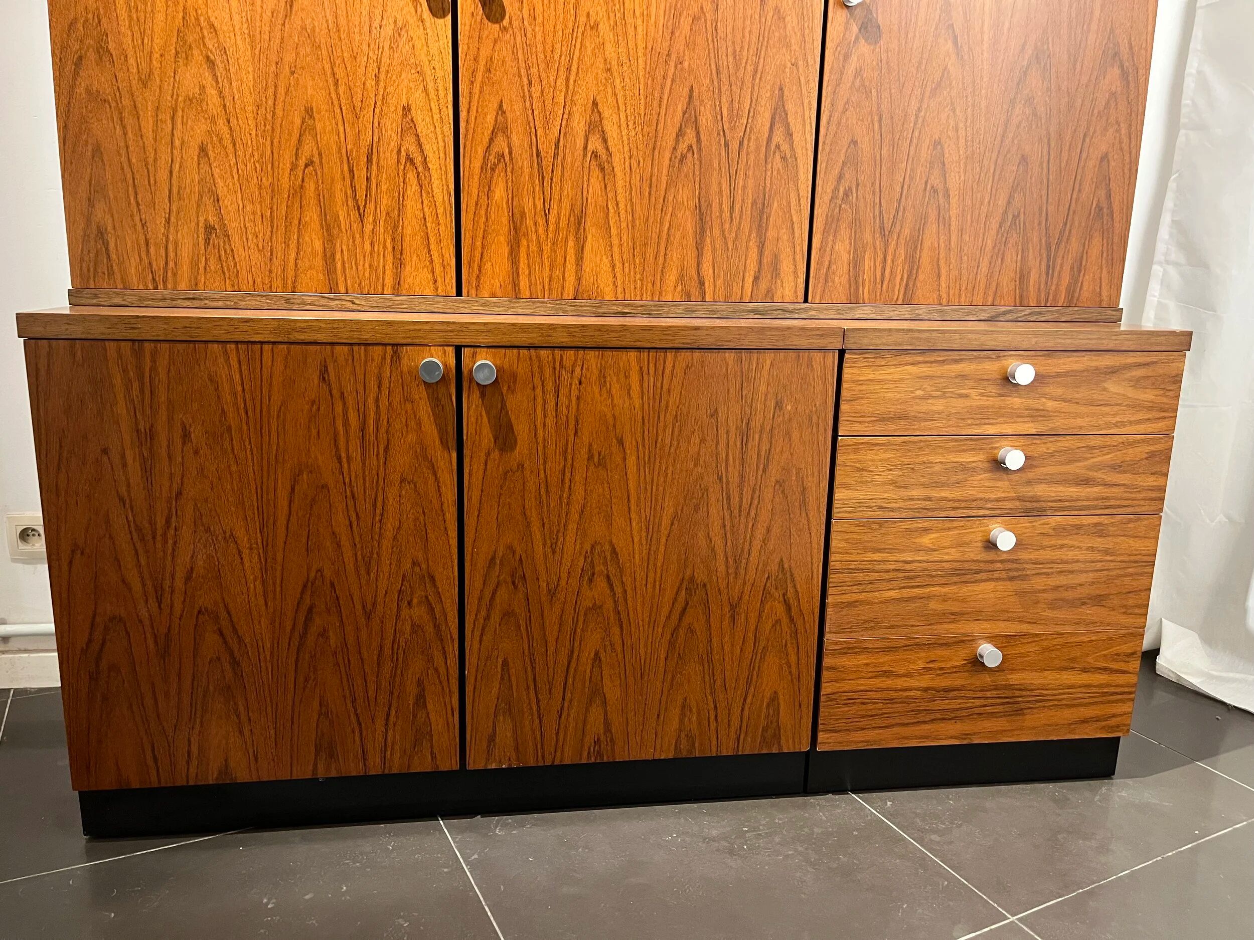Exclusive freestanding wall unit by Alfred Hendrickx for Belform, 1960s