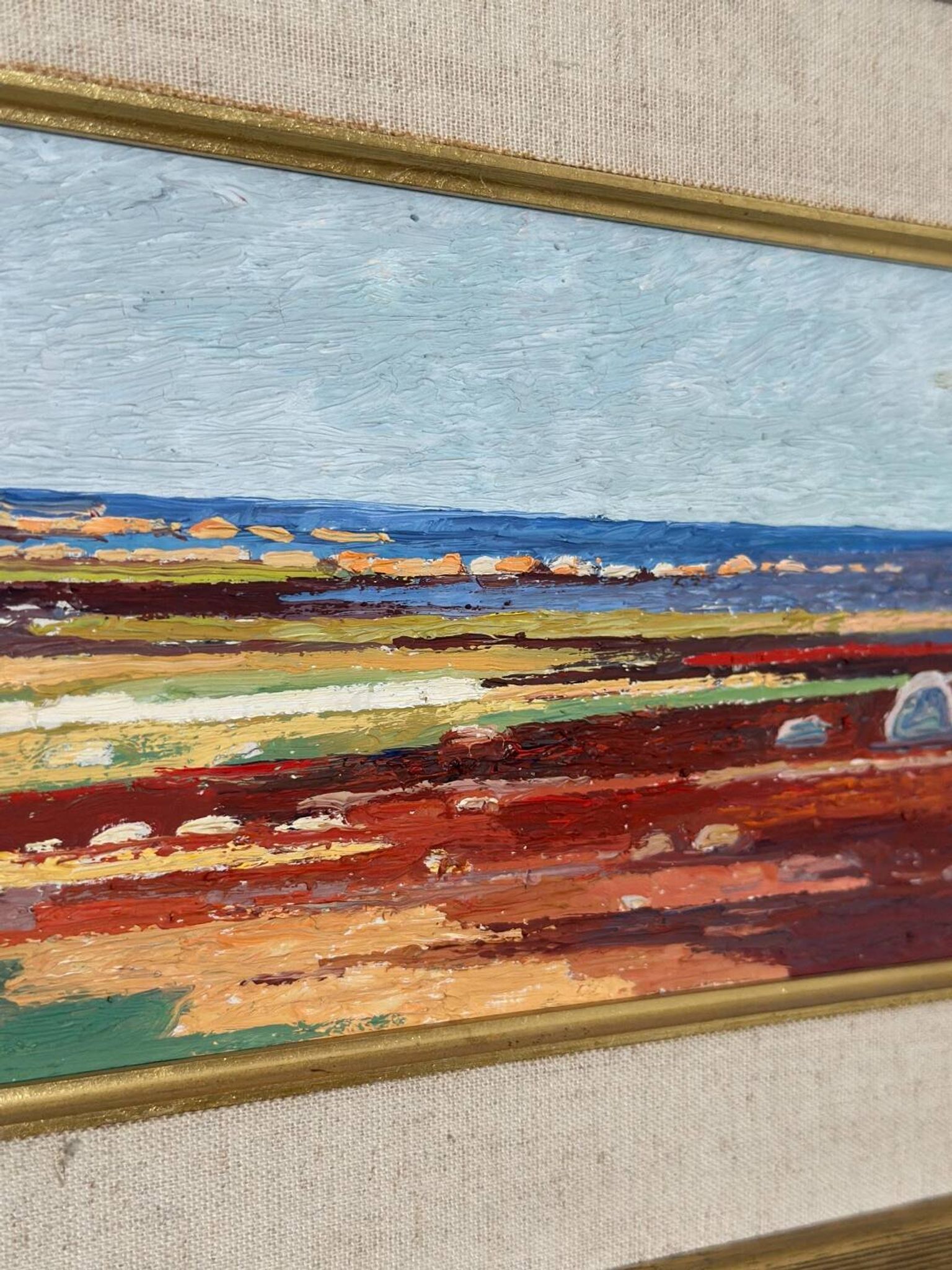 Swedish Oil on Panel – “Red Seaweed, Bredsätra Öland” by Stig Jonzon
