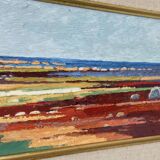 Swedish Oil on Panel – “Red Seaweed, Bredsätra Öland” by Stig Jonzon