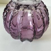 Vase cactus en verre couleur améthyste vintage