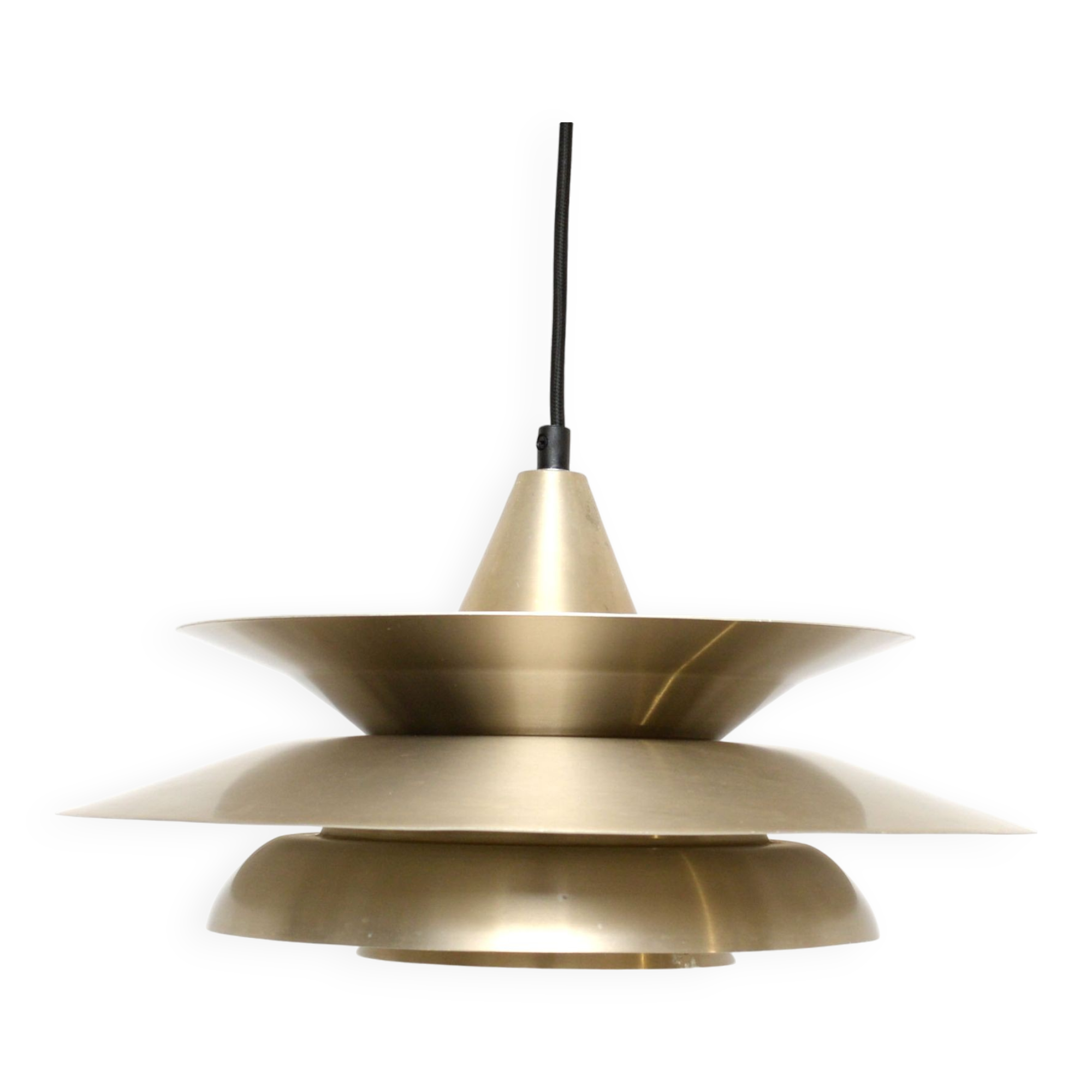 Vintage Danish lamp in brass, 1970's