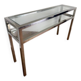 Chrome and glass console from the 70s/80s.
