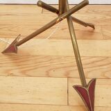 Tripod floor lamp vintage to arrows, 1950