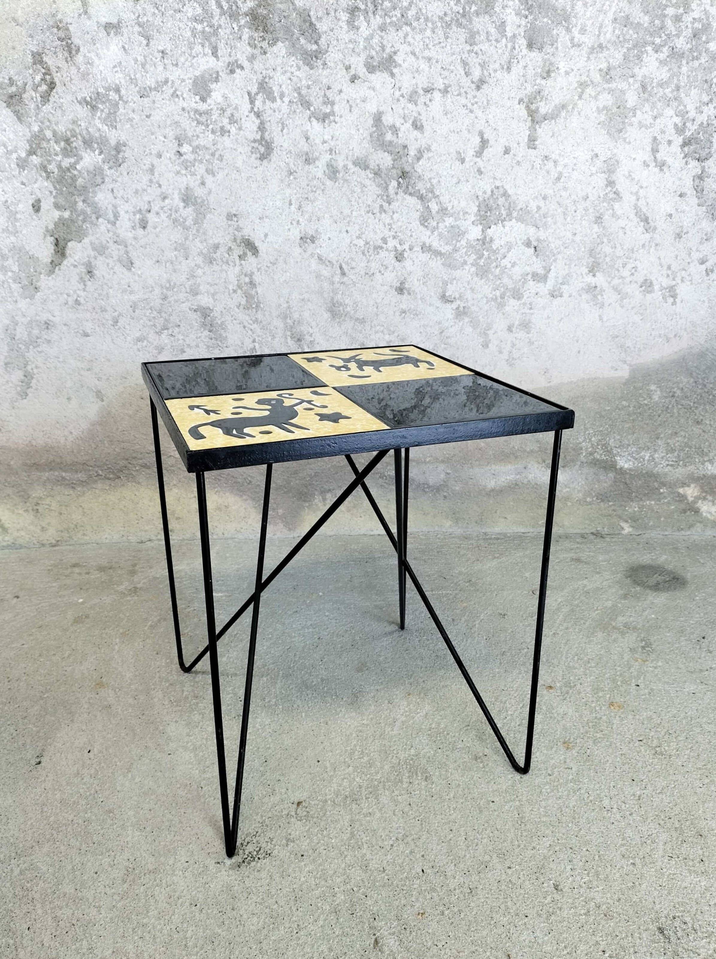 Zodiac tiled side table